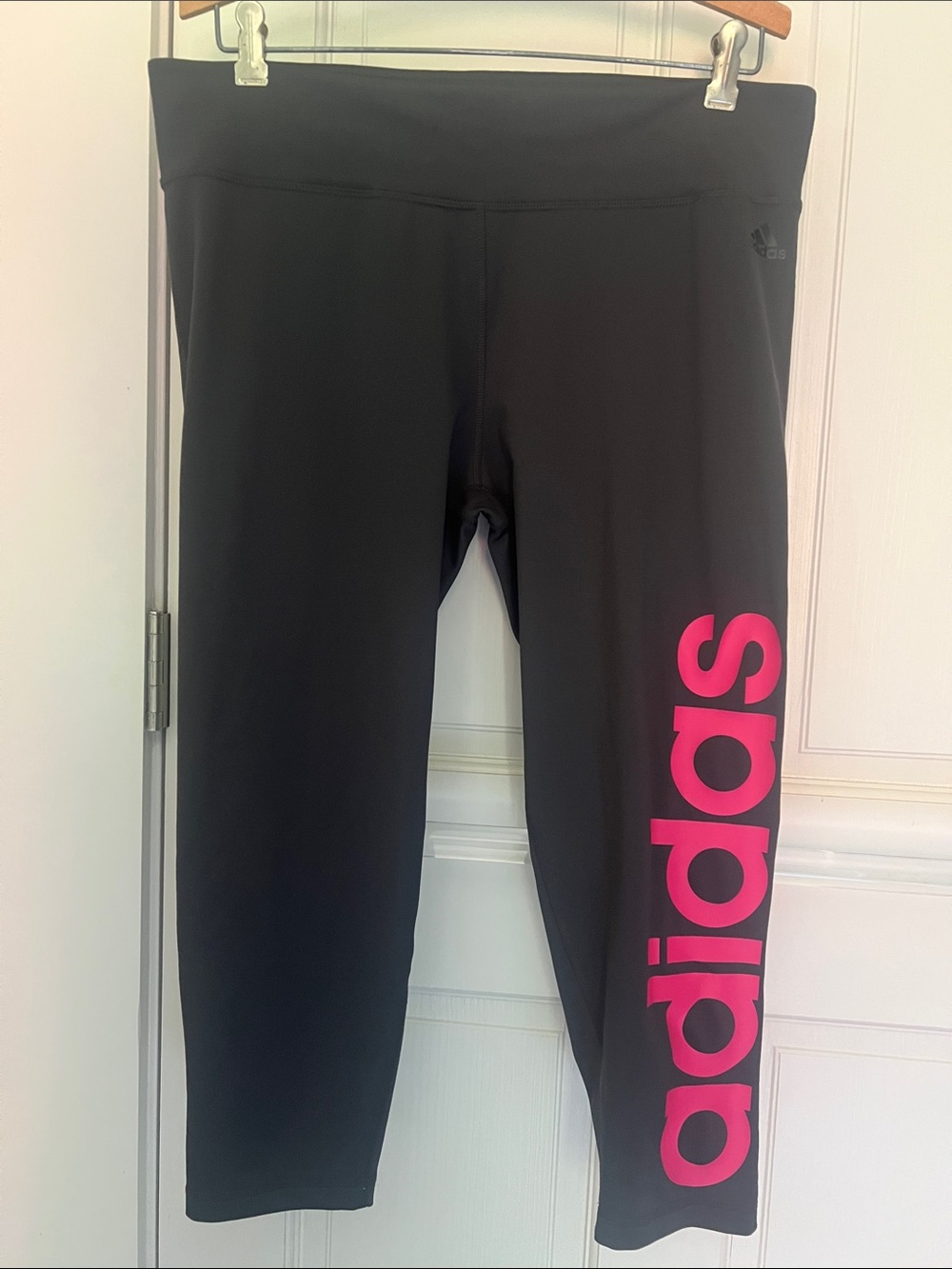 Women's Adidas Leggings with Pink Logo